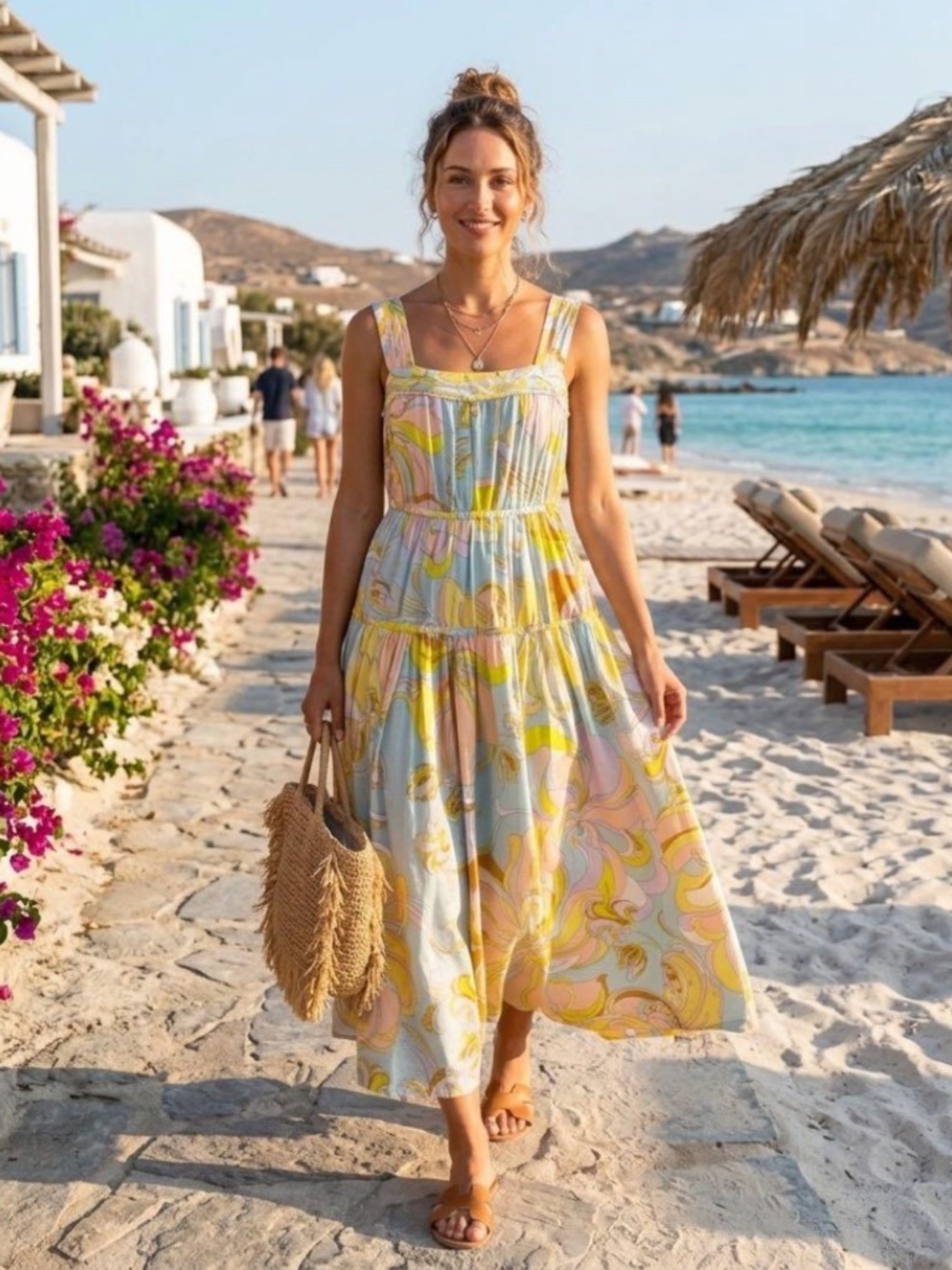 Emilio Pucci Tiered Maxi Dress